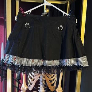 Vintage lip service gingham cherry skirt